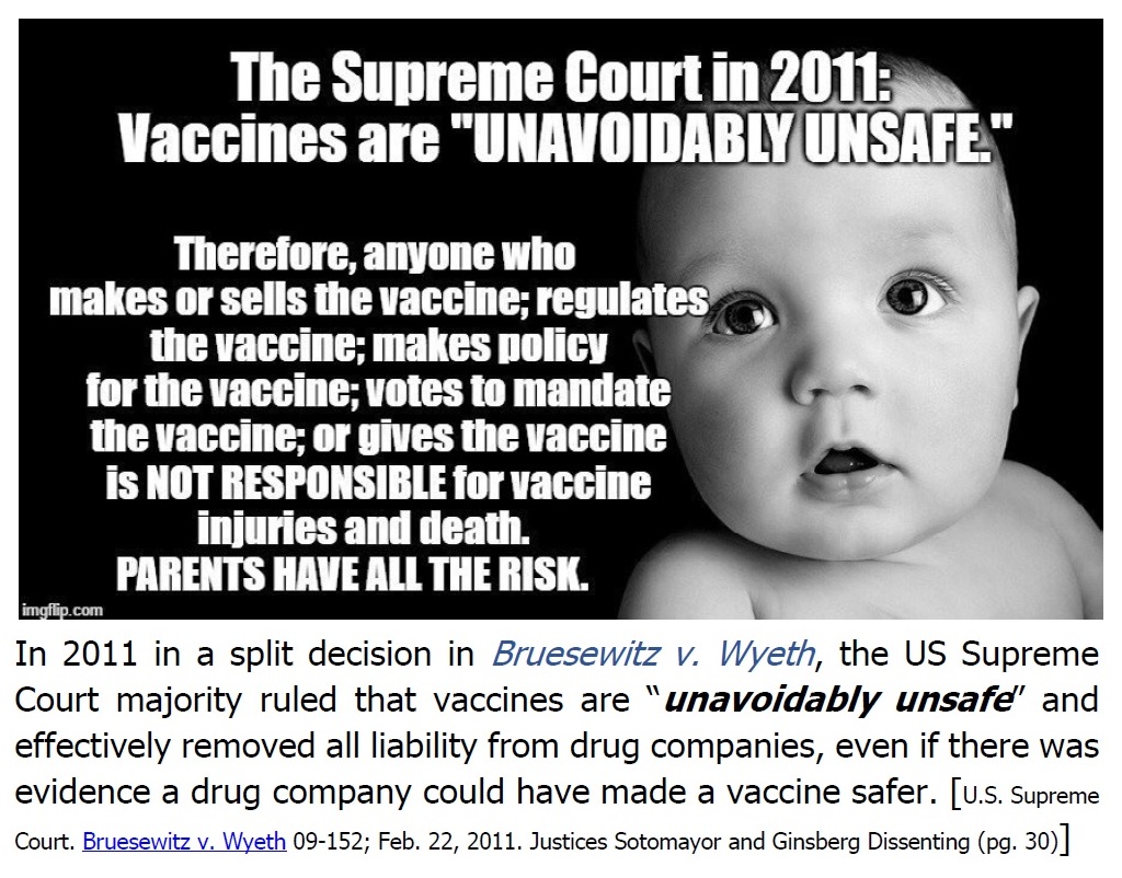 you have no legal protection from vaccine risk
